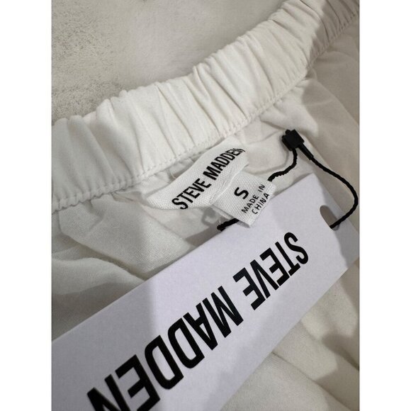 New Steve Madden Women's Size S Leena Cotton Poplin One-Shoulder Maxi Dress - Picture 3 of 11